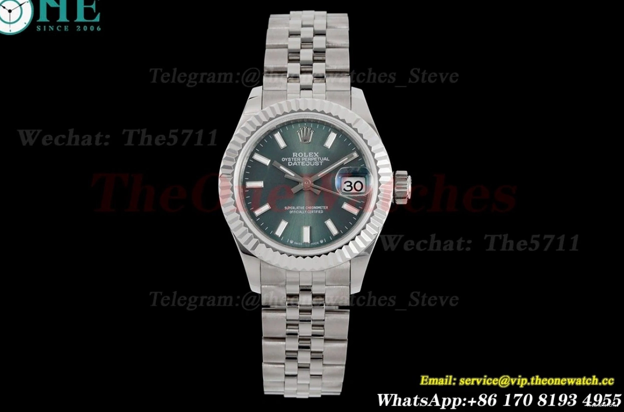 GMF Green SS Stk A2671 279174 904L 28MM Datejust Jub SS 0413